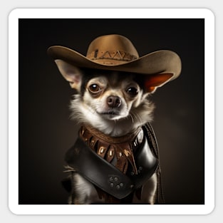 Cowboy Dog - Chihuahua Sticker